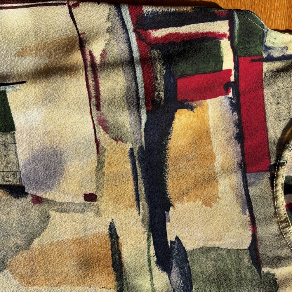 Spring or Summer top/skirt dress. Sleeveless Abstract Print Multi colour. - Picture 10 of 14